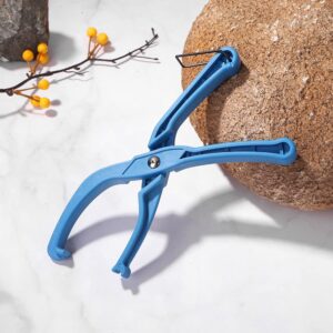 Bike Tire Pliers Rim Protector Tool Bike Tyre Removal Clamp Bicycle Tyre Tool Bike Rim Protector Hand Tire Lever Bead Tool Convenience Road Mountain Bike Tire Changer for Hard to Install Bike (Blue)