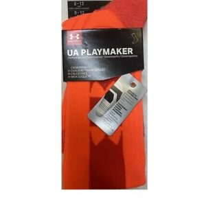 Under Armour Playmaker Men's Crew Socks, Large (8-12)- Beta Red, 1 Pair