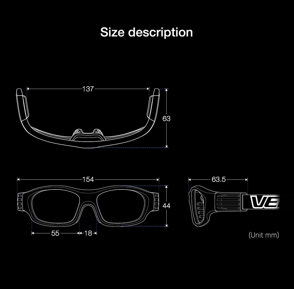 VENTIC Sports Safety Goggles Basketball Tennis Soccer Football Baseball Handball Sports Glasses Protective Eyewear Replaceable Lens (Clear)