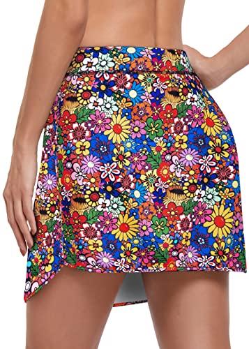 CHICHO Women's Athletic Skirt Tennis Skort with Pockets Golf Skirts UPF 50+ Workout Running Sport Skorts