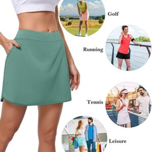 CHICHO Women's Athletic Skirt Tennis Skort with Pockets Golf Skirts UPF 50+ Workout Running Sport Skorts