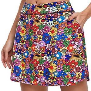 CHICHO Women's Athletic Skirt Tennis Skort with Pockets Golf Skirts UPF 50+ Workout Running Sport Skorts