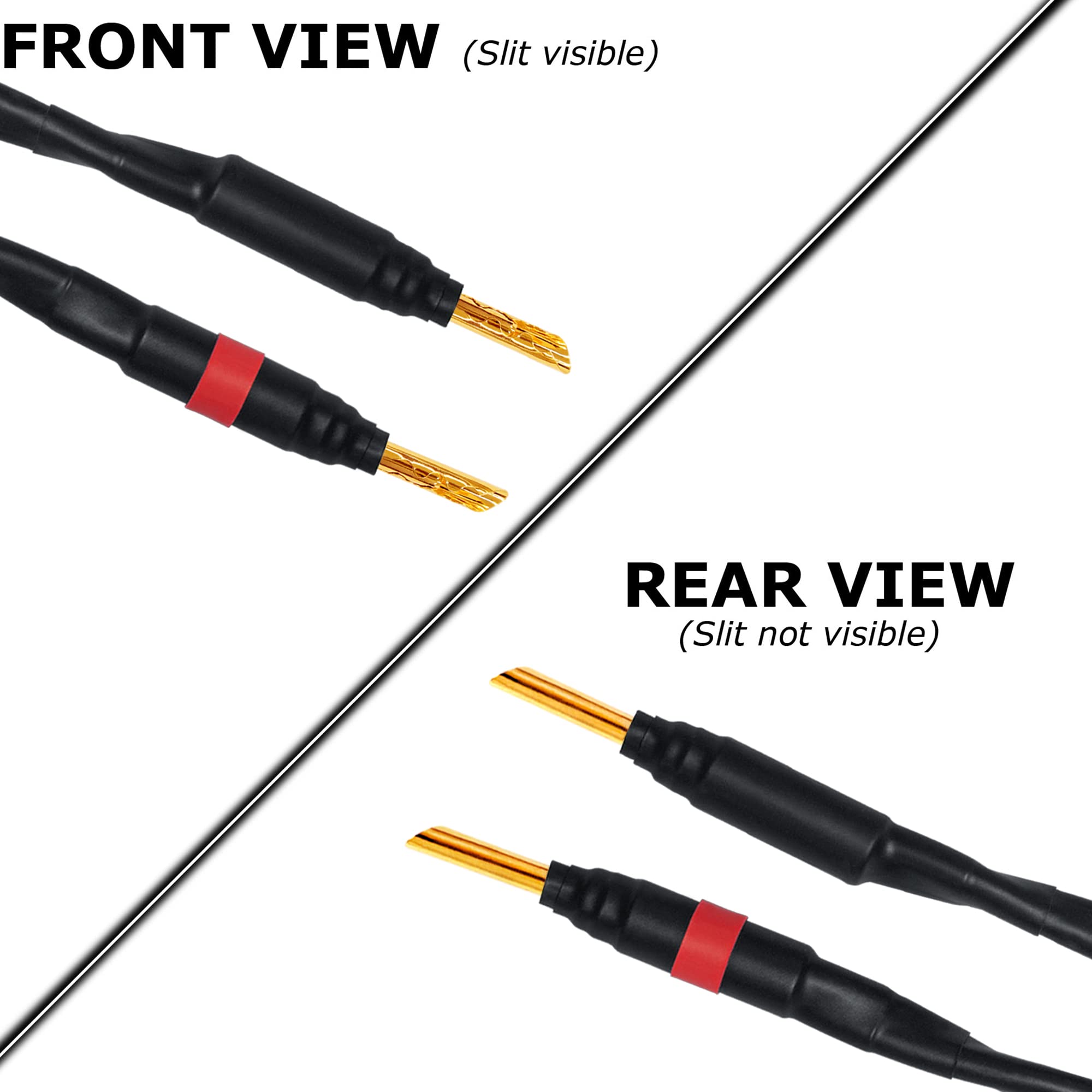 WORLDS BEST CABLES 6 Foot - Canare 4S11 – Audiophile Grade - HiFi Star-Quad Speaker Cable Pair with Eminence Gold Banana Connectors