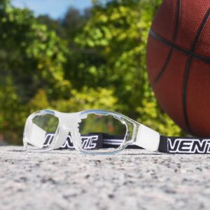 VENTIC Sports Safety Goggles Basketball Tennis Soccer Football Baseball Handball Sports Glasses Protective Eyewear Replaceable Lens (Clear)