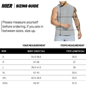 MIER Men's Lightweight UPF 50+ Sleeveless Bodybuilding Tank Tops Breathable Fishing Hiking Shirts UV-Proof Ultralight Workout Muscle Tee, Black/Navy/Light Gray, L