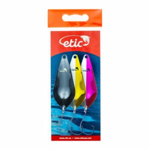 ETIC Cobra 2.5", ½oz Fishing Spoons Kit 100% Made of Brass, 3 pcs Fishing Lures, Tackle, Hooks, Baits, Spinning, Casting, Trolling for Trout, Salmon, Pike, Walleye, Bass and Mores