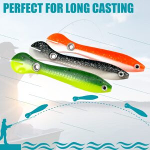 Soft Bionic Fishing Lure, Soft Plastic Fishing Lures, Bass Fishing Bait, Freshwater Top Water Saltwater Fishing Lures, Swim Baits for Bass Fishing, Bass Lures - 10 PCS