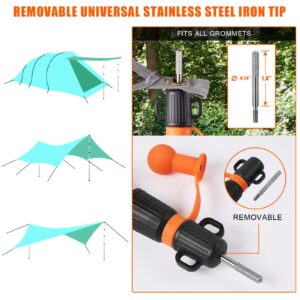 Telescoping Tarp Poles, CAMULAND Tent Poles for Tarp Camping Gear Accessories Stakes Hammock Rain Fly Adjustable Lightweight Aluminum Set of 34.5" - 110.2" Hiking, Awning/Outdoor with Carry Bag