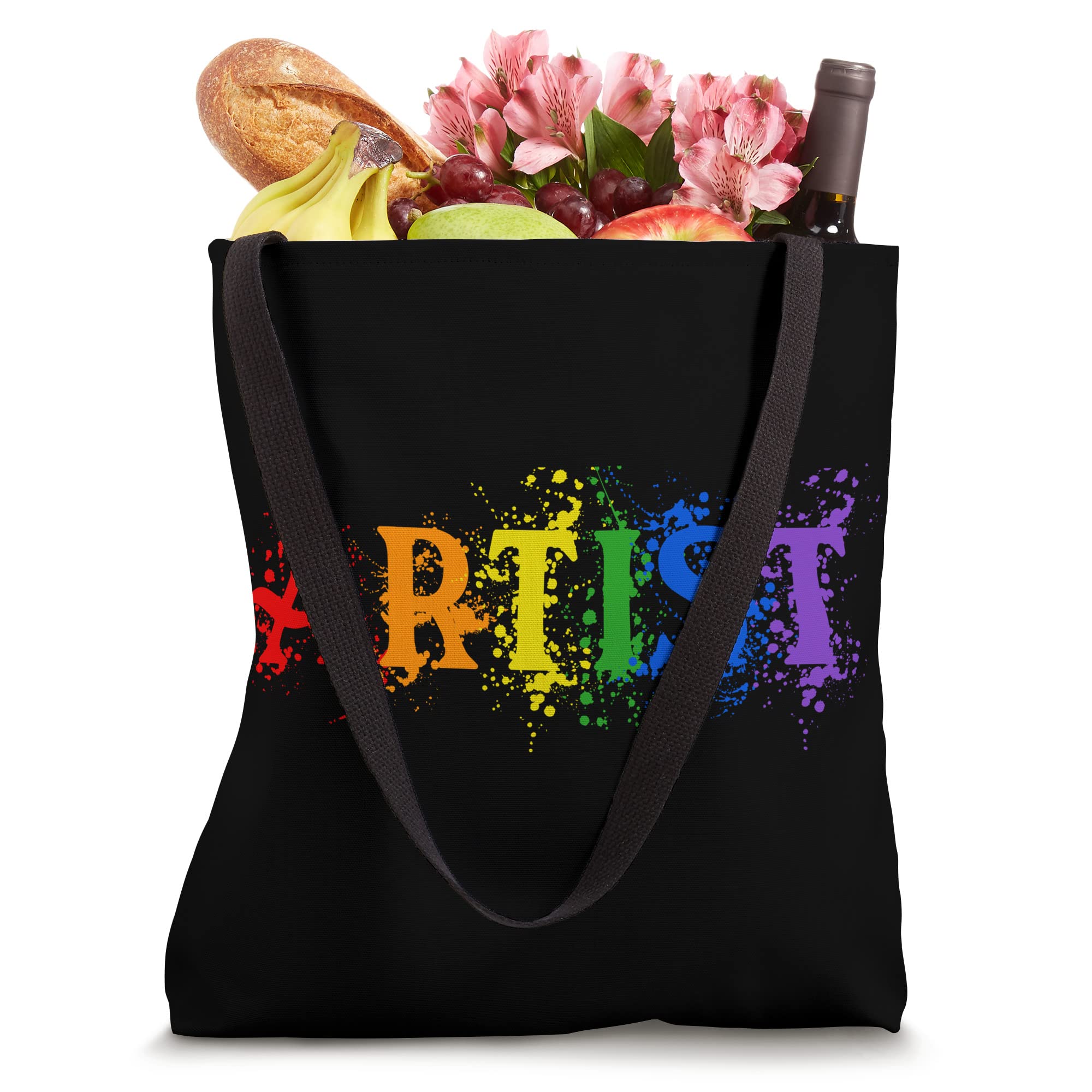 Artist Paint Splatter Rainbow, Art Painter, Gay Pride Colors Tote Bag