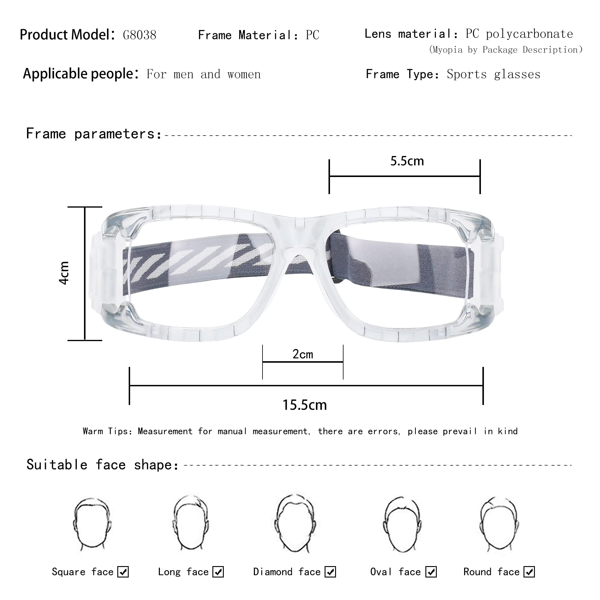 SooGree Sports Goggles Glasses Men Racquetball Basketball Football Eyewear Protective Glasses Shock Collision Lens Replaceable