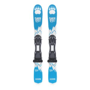 Short Mini Skis for Snow | Snowblades Skiboards | Snowfeet | 90 cm… (Blue)