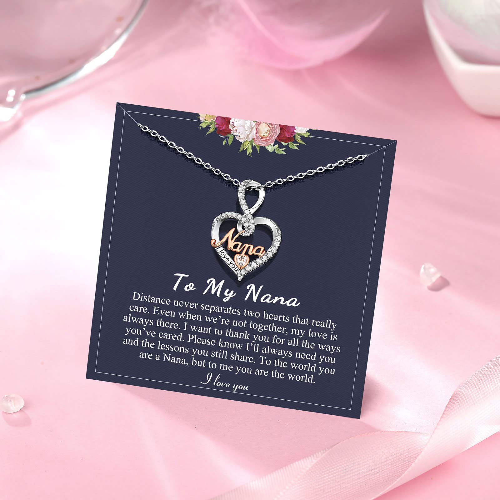 UPROMI Mothers Day Gifts for Nana, Nana Birthday Gifts, Best Nana Ever Gifts, Nana Necklace, Best Grandmother Grandma Gigi Gifts for Nana from Granddaughter Grandson