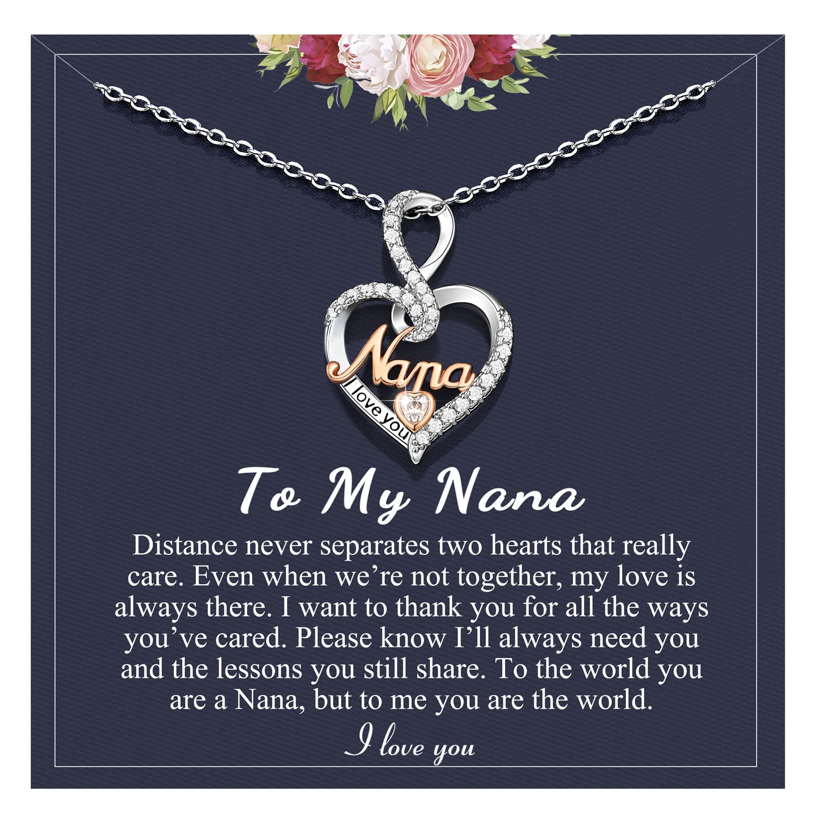 UPROMI Mothers Day Gifts for Nana, Nana Birthday Gifts, Best Nana Ever Gifts, Nana Necklace, Best Grandmother Grandma Gigi Gifts for Nana from Granddaughter Grandson