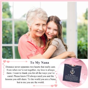 UPROMI Mothers Day Gifts for Nana, Nana Birthday Gifts, Best Nana Ever Gifts, Nana Necklace, Best Grandmother Grandma Gigi Gifts for Nana from Granddaughter Grandson