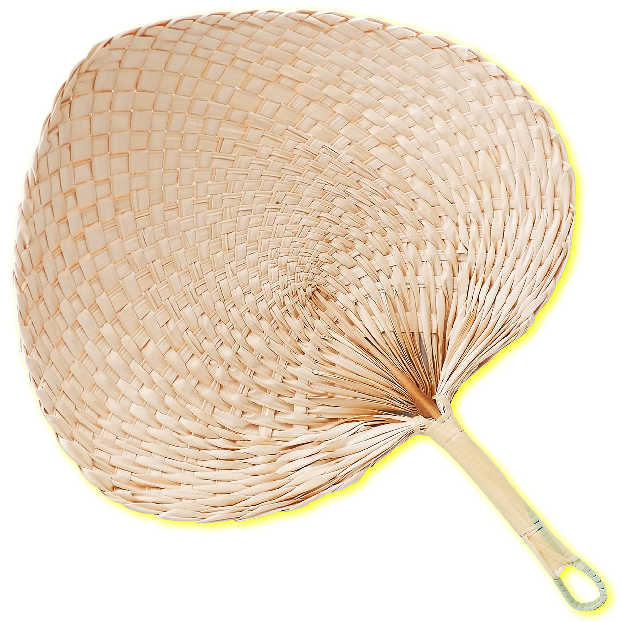 Palm Leaf Fan Woven Farmhouse Kitchen Summer Cooling Party Beach Wedding Camping 1 Pack (Standard)