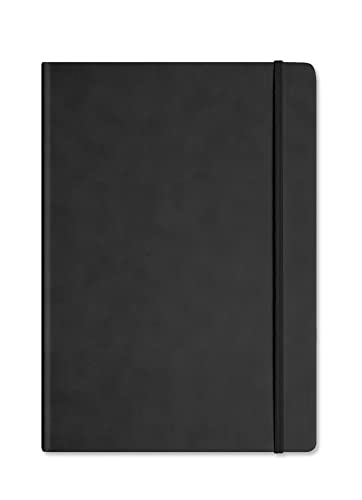 Silvine A4 Executive Hardback Notebook/Journal Black. 160 Dotted Pages of 90gsm Premium Ivory Paper