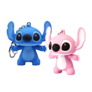 2pcs murine and angel keychain cartoon key chains for kids girls boys cartoon couple keychain for keys bag phone cartoon keychain gift for birthday christmas new year kids keychains for backpacks