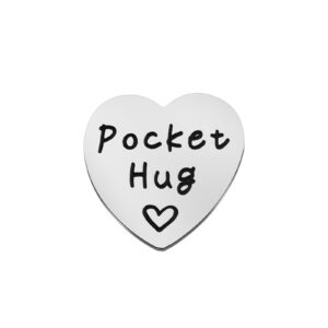 KUIYAI Pocket Hug Token Message Card Gift Encourage Jewelry Best Friends Gift Long Distance Gift Couple Gift Colleague Gift (pocket hug card)