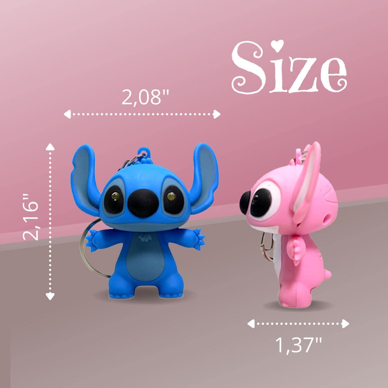 2PCS Murine And Angel Keychain Cartoon Key Chains for Kids Girls Boys Cartoon Couple Keychain for Keys Bag Phone Cartoon Keychain Gift for Birthday Christmas New Year Kids Keychains For Backpacks