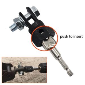 PETCHOR 1/2" Scissor Jack Adapter with Impact Drill, Scissor Jack Adapter Socket Adaptor for 1/2 Inch Drive Impact Wrench or 13/16 Inch Lug Wrench, Easy Lifting, Black