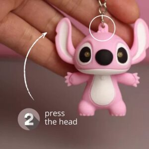 2PCS Murine And Angel Keychain Cartoon Key Chains for Kids Girls Boys Cartoon Couple Keychain for Keys Bag Phone Cartoon Keychain Gift for Birthday Christmas New Year Kids Keychains For Backpacks