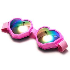 guvivi heart shaped sunglasses fashion ski goggles oversize love glasses for women men fun eyewear eyeglass