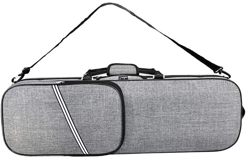 adm 4/4 Full Size Violin Case Oblong Violin Hard Case with Built-in Hygrometer,Super Lightweight Portable with Carrying Straps