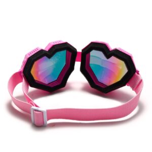 GUVIVI Heart Shaped Sunglasses Fashion Ski Goggles Oversize Love Glasses for Women Men Fun Eyewear Eyeglass