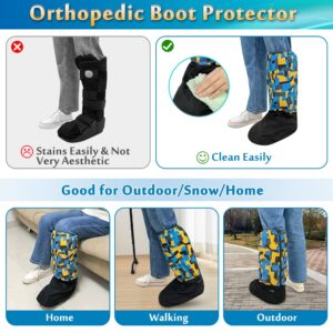 Mybow Walking Boot Cover Medical Fracture Foot Cast Cover Orthopedic Walking Boot for Broken Ankle Tall Waterproof Foot Cover Outdoor Protector Snow Winter Recovery Rain Boot Cover Accessories