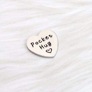 KUIYAI Pocket Hug Token Message Card Gift Encourage Jewelry Best Friends Gift Long Distance Gift Couple Gift Colleague Gift (pocket hug card)