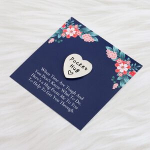 KUIYAI Pocket Hug Token Message Card Gift Encourage Jewelry Best Friends Gift Long Distance Gift Couple Gift Colleague Gift (pocket hug card)