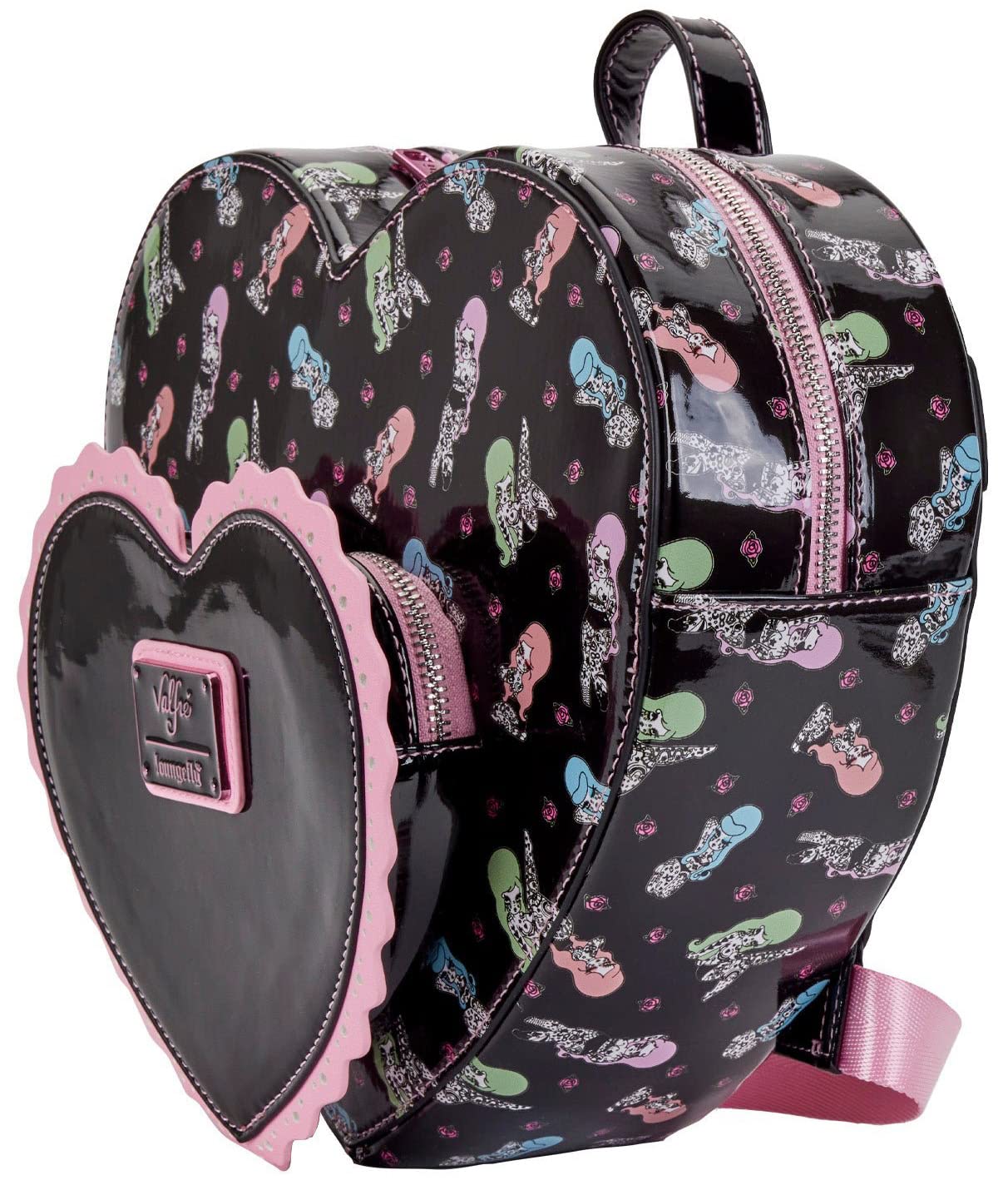 Loungefly Valfre Double Heart Mini Backpack