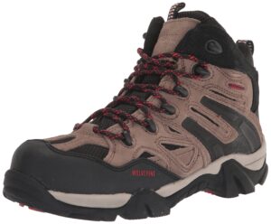 wolverine men's wilderness waterproof composite toe mid hiker hiking boot, gravel, 8.5 wide