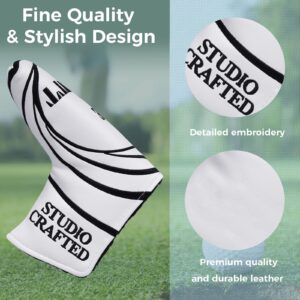 Studio Crafted No Time to Putt Golf Blade Putter Headcover Magnetic Closure