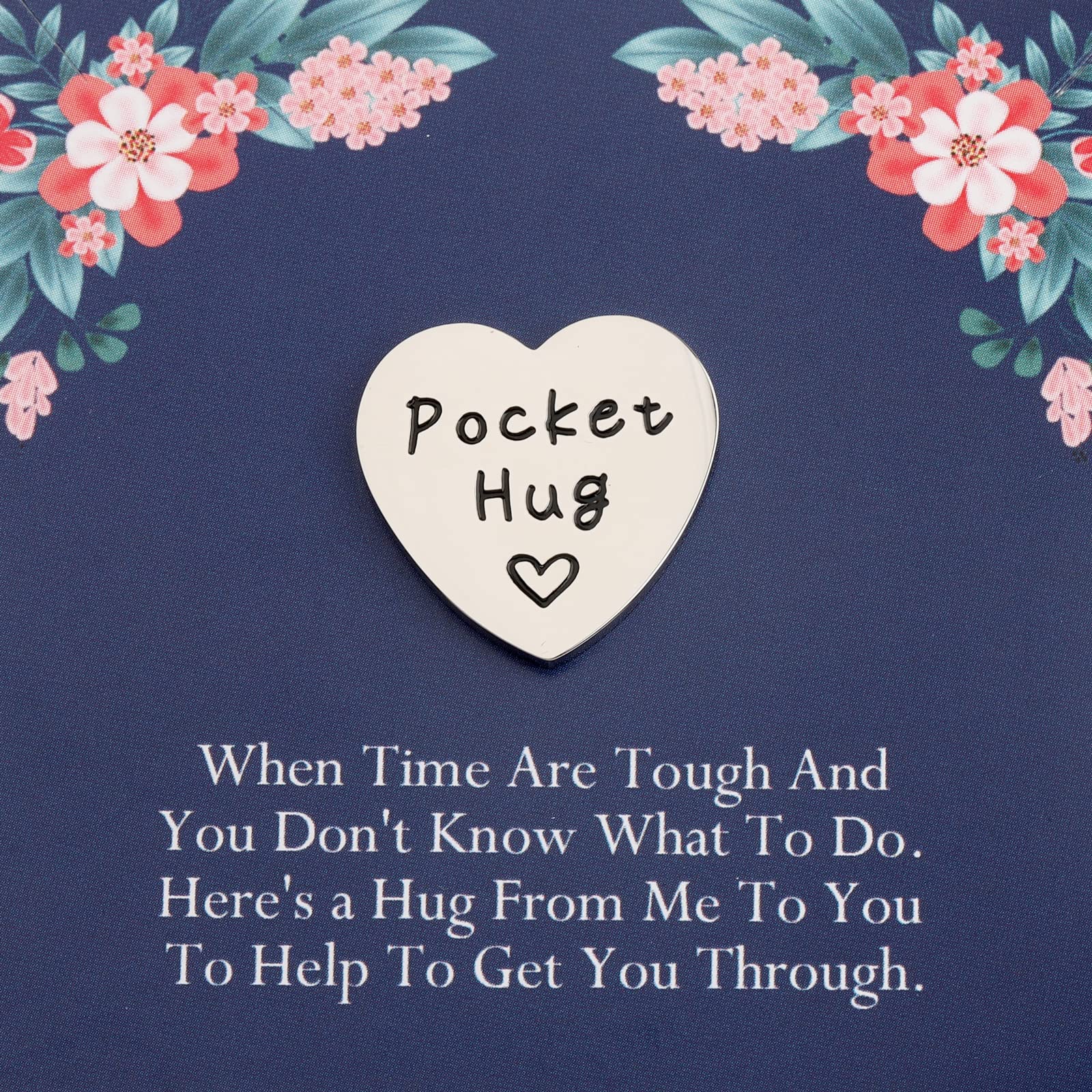 KUIYAI Pocket Hug Token Message Card Gift Encourage Jewelry Best Friends Gift Long Distance Gift Couple Gift Colleague Gift (pocket hug card)