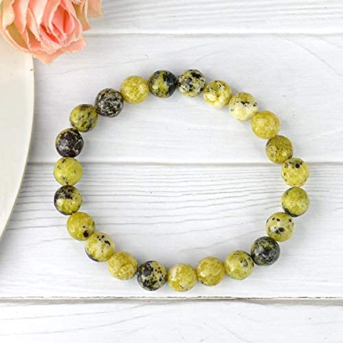 Aleafa Armlet Presents Natural Serpentine Bracelet Crystal Stone 8 Mm Diamond Cut Bead Bracelet for Reiki and Crystal Stones (Color : Green) #Aport-4513