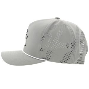 HOOEY Golf Adjustable Snapback Trucker Mesh Back Hat (Grey)