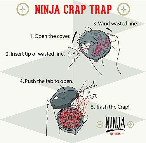 NINJA Fly Fishing Fishing line waste/Trash container - NINJA Crap Trap - XL size