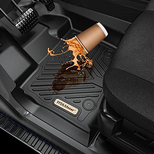 YITAMOTOR Floor Mats Compatible with 2017-2020 Ford Fusion/Lincoln MKZ, Custom Fit Black TPE Floor Liners 1st & 2nd Row All-Weather Protection