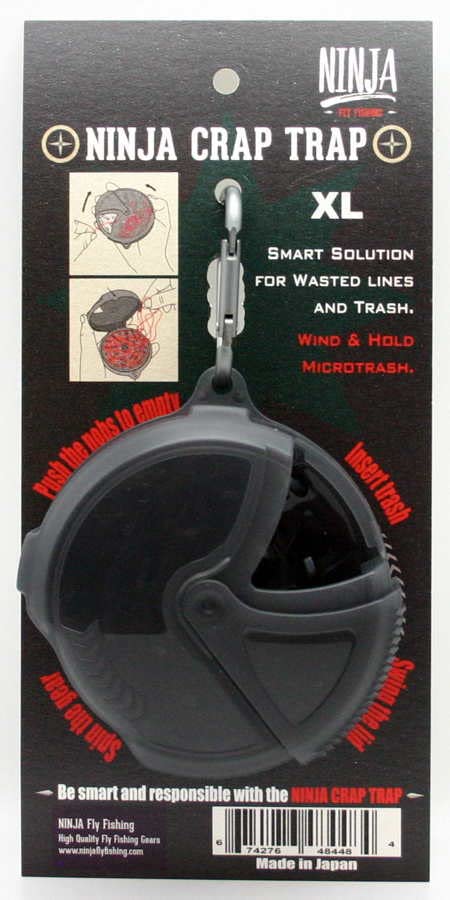 NINJA Fly Fishing Fishing line waste/Trash container - NINJA Crap Trap - XL size