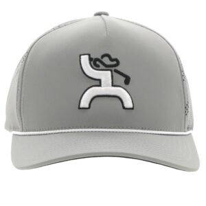 HOOEY Golf Adjustable Snapback Trucker Mesh Back Hat (Grey)