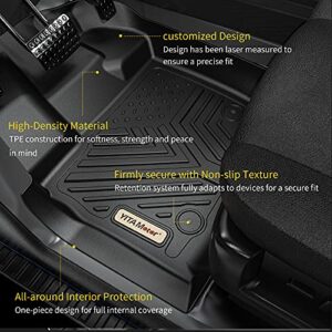 YITAMOTOR Floor Mats Compatible with 2017-2020 Ford Fusion/Lincoln MKZ, Custom Fit Black TPE Floor Liners 1st & 2nd Row All-Weather Protection