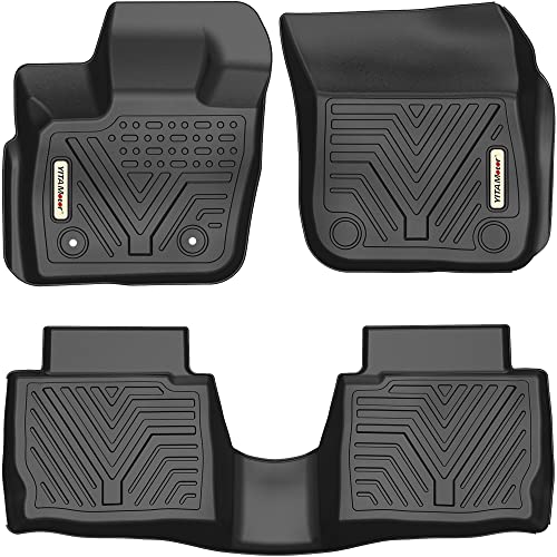 YITAMOTOR Floor Mats Compatible with 2017-2020 Ford Fusion/Lincoln MKZ, Custom Fit Black TPE Floor Liners 1st & 2nd Row All-Weather Protection