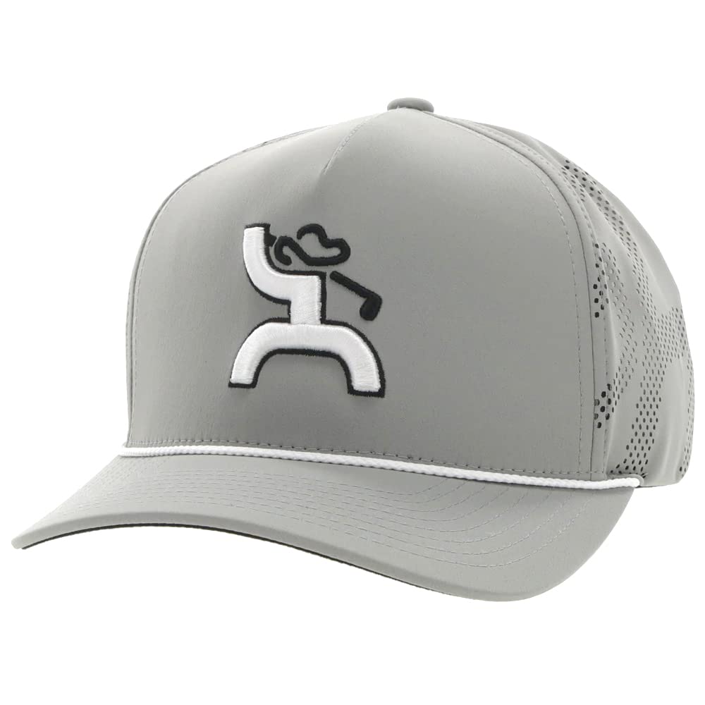 HOOEY Golf Adjustable Snapback Trucker Mesh Back Hat (Grey)