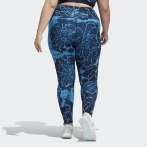 adidas Optime Superher Training 7/8 Tights (Plus Size) Women's, Blue, Size 2X