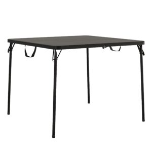 Cosco XL 38.5" Resin Fold-in-Half Card Table, Black, Wheelchair Accessible, Lightweight, Pinch-Free Locking System