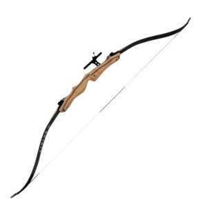 Southland Archery Supply Spirit Jr 54" Beginner Youth Bow Set with Target Sight, Armguard, Stringer, and Stick On Arrow Rest (14 LBS, Left Handed - Draw String with The Left Hand)