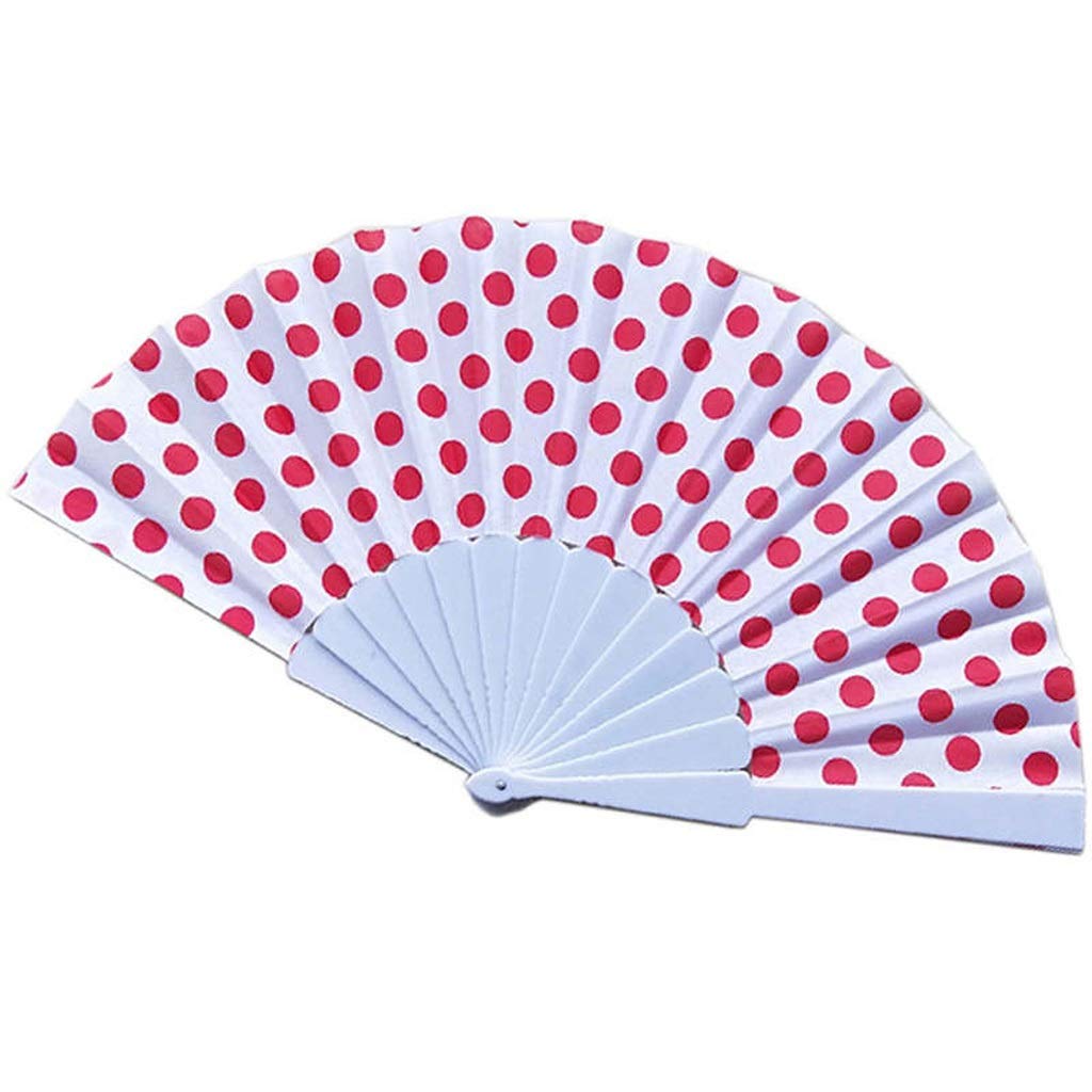 Handmade Folding Fan Chinese Folding Paper Fan Retro Hand Fans Mini Portable Folding Small Fan Wedding Party Hand Fan Flower Handheld Fan (Color : G)