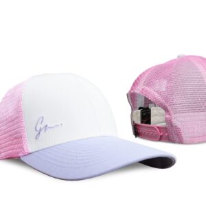 Grace Folly Beach Trucker Hats for Women- Snapback Baseball Cap for Summer (Classic Pink & Lilac)