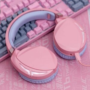 Feilx Gaming Keyboard and Mouse Combo, Pink Gaming Mechanical Keyboard Gaming Gaming Mouse Headset Mouse pad Keyboard and Mouse Set, Set (Color : Pink)